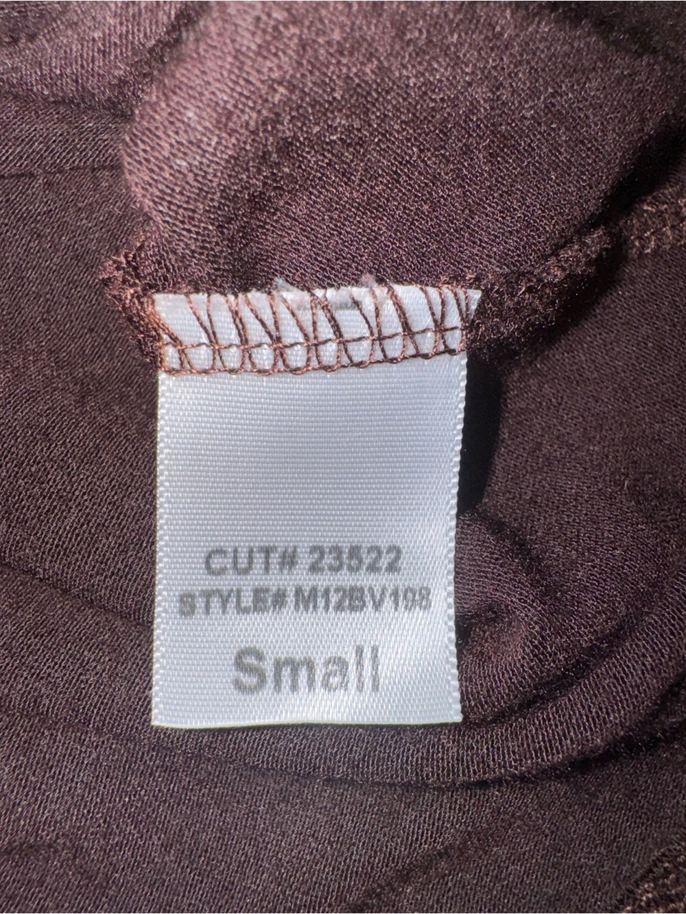 New Directions Brown Graphic Embellished Open Back Top Small Grunge Y2K - Picture 10 of 12